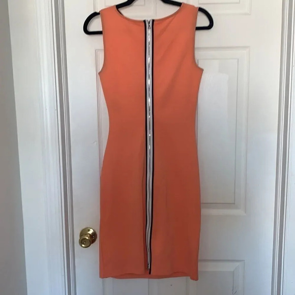 Kenneth Cole Orange Ruched Dress - Picture 3 of 5